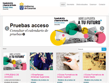 Tablet Screenshot of escueladeartetenerife.com